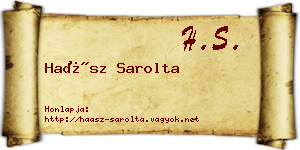 Haász Sarolta névjegykártya